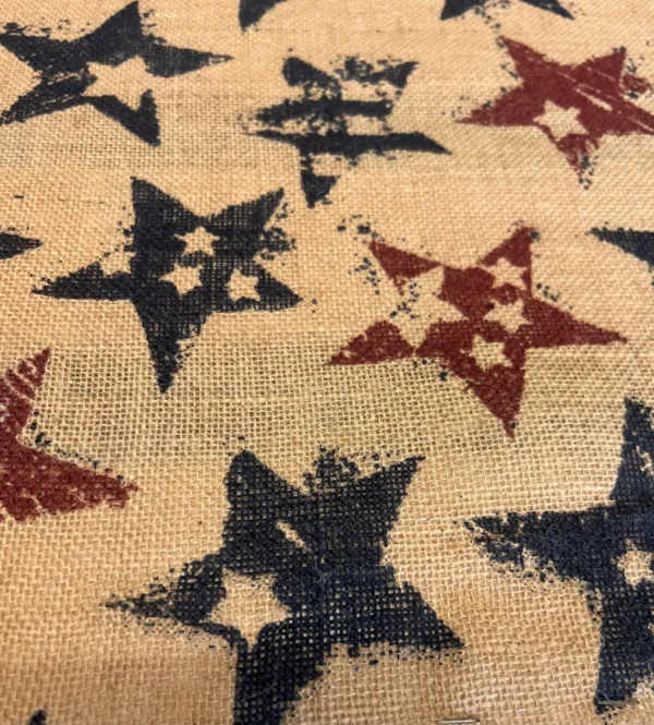 A close up of the stars on a fabric