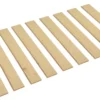 A row of wooden slats on top of each other.