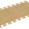 A piece of wood with a strip of cardboard on it.