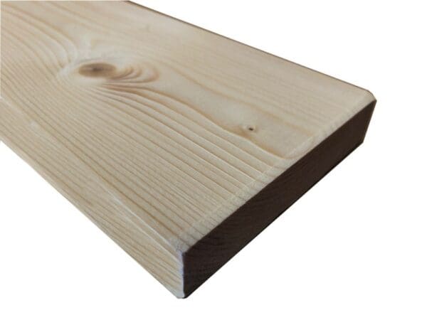 A close up of the top side of a wooden board