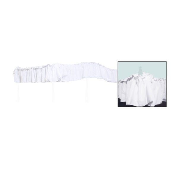 Canopy Bed Drape Fabric Top - Crib Size Solid White - Perfect For Your Existing Canopy Bed Frame