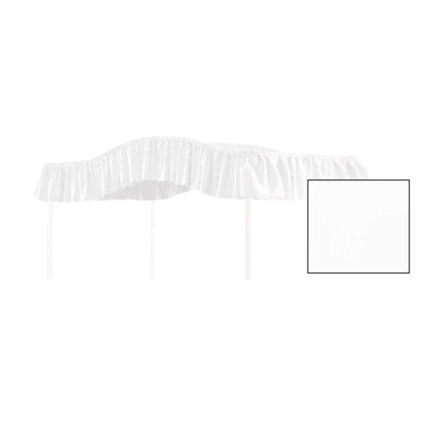 TWIN SIZE Solid White Canopy Bed Fabric Top