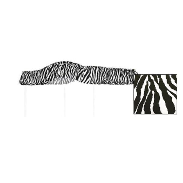 TWIN SIZE Zebra Print Canopy Bed Fabric Top