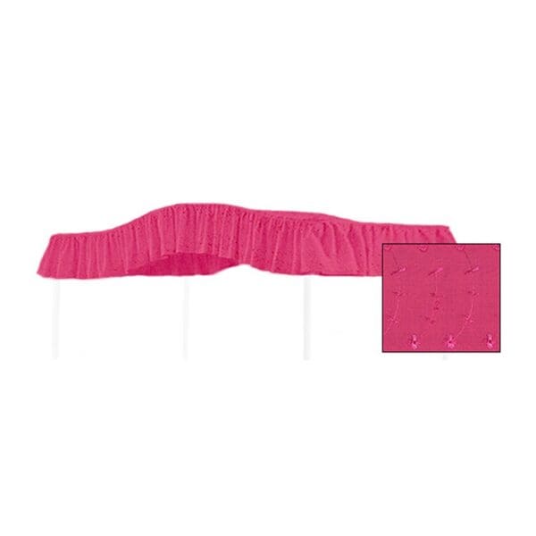 FULL SIZE Fantasy Eyelet Hot Pink Canopy Bed Princess Fabric Top