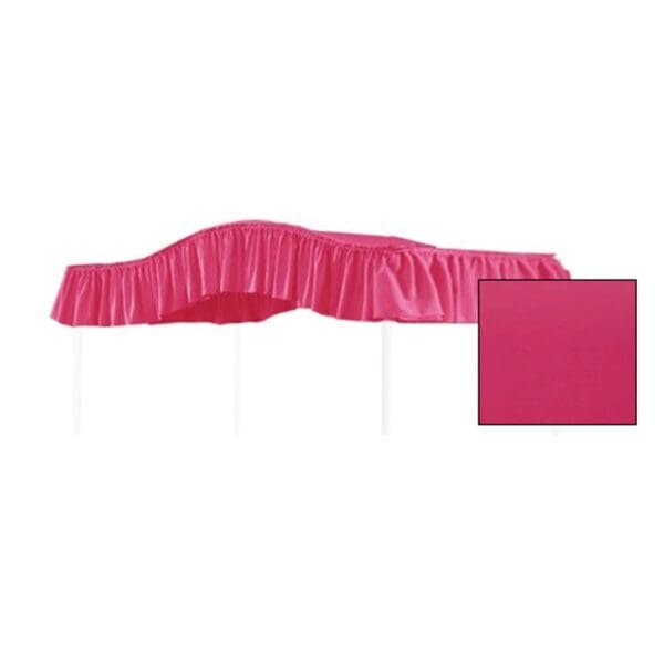 TWIN SIZE Solid Hot Pink Canopy Bed Princess Fabric Top