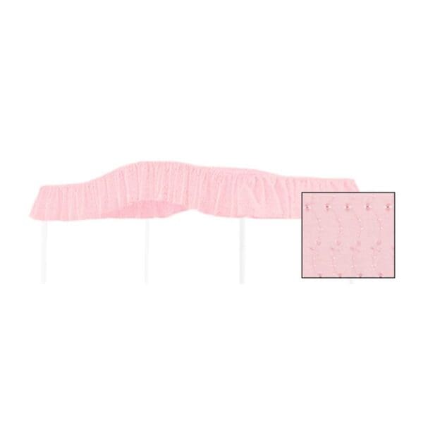 FULL SIZE Fantasy Eyelet Light Pink Canopy Bed Princess Fabric Top