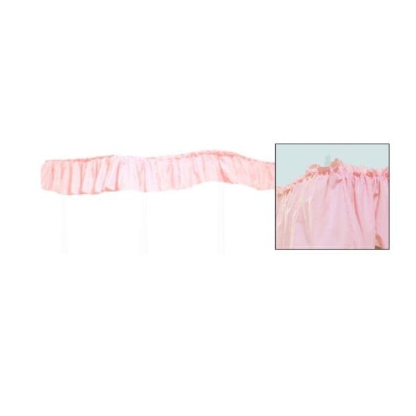 Canopy Bed Drape Fabric Top - Crib Size Solid Light Pink - Perfect For Your Existing Canopy Bed Frame