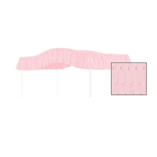 TWIN SIZE Light Pink Fantasy Eyelet Canopy Bed Fabric Top
