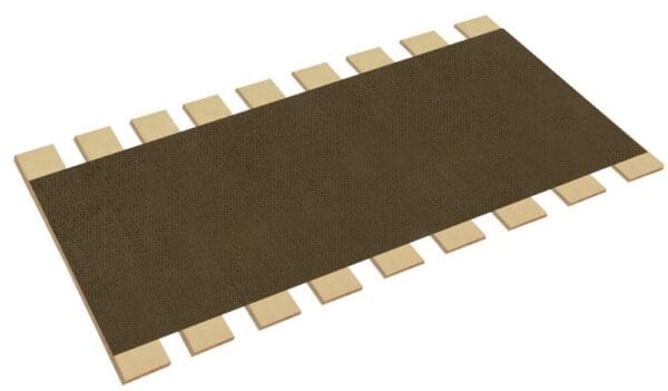Antique Bed Slats Queen Size Custom Width Support Platform Boards - Brown Burlap
