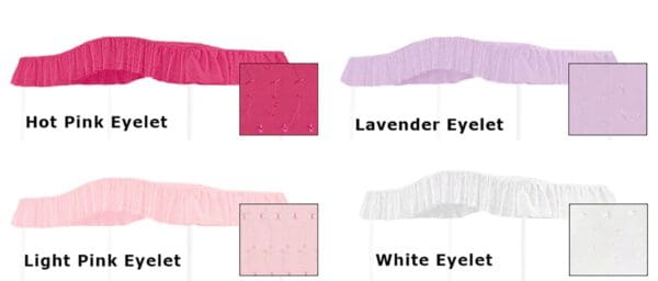Canopy Bed Princess Fabric Top Full Size Your Choice of Fantasy Eyelet Design Colors