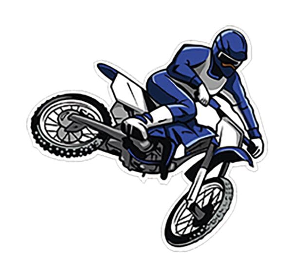 Motorcycle Dirt Bike Blue Themed Bar Stool 24" or 29" Retro Style Backless Chrome Stool with Logo on a Colored Vinyl Swivel Seat Cushion - Image 6