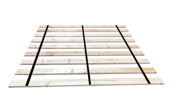 Bed Slats Twin Size 2" Apart Heavy Duty Wood Plank Boards Attached with Black Strapping - Custom Widths