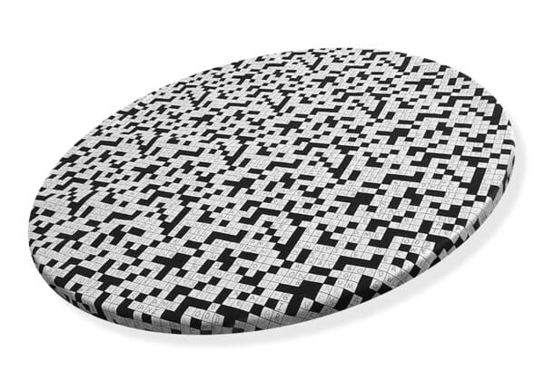 Lazy Susan Crossword Puzzle Theme Custom sizes from 20" to 30" Round Wood Turntable Game Room Kitchen Rec Room