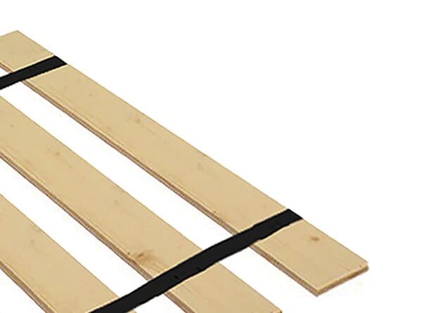 Bed Slats Split Frame Queen Size Closely Spaced 2 in Gap Wood Platform Replacement Boards - Custom Width with Black Strapping - Image 4
