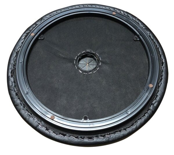 Lazy Susan with Umbrella Pole Opening Turntable Patio, Outdoor Kitchen, Catering and Food Service Covered in a Custom Blues  or Black Vinyl - Image 4