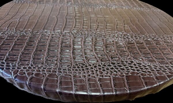 Lazy Susan Reptile Lizard Crocodile Raised Vinyl Game Room Kitchen Dining Room Table Snack Tray Done In 21" Wood covered in Faux Animal - Image 4