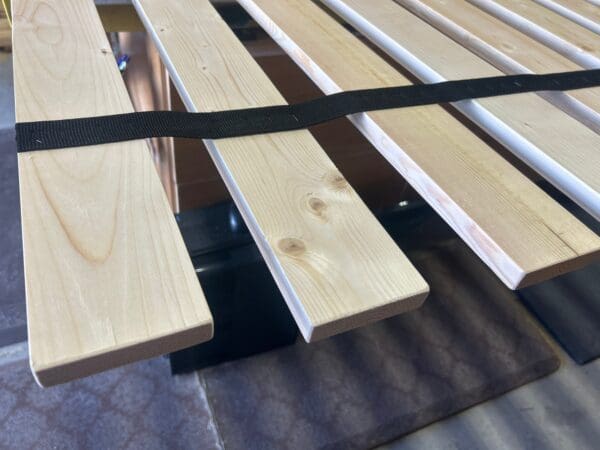 Floor Bed Slats Twin Size Specialty with Closely Spaced Boards 2.5" - for a Mattress Used Directly on Floor -Custom Width with Black Strap - Image 4