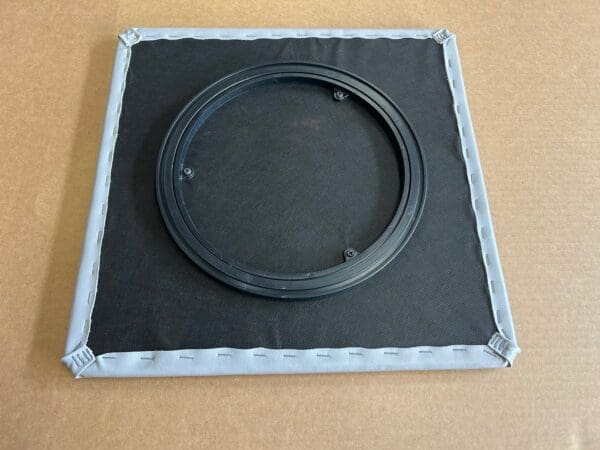 Computer Printer Turning Rotator Lazy Susan Covered in a Gray Colored Vinyl - Custom thick 3/4" plywood Turntable - Image 6