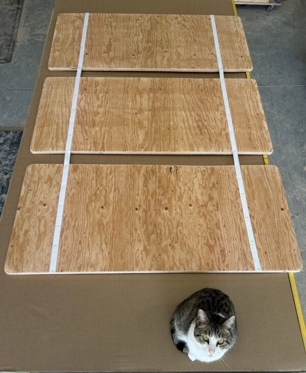 Bed Slats Split Frame King Size 3/4" Thick Heavy Duty Multi-Ply Plywood Platform Replacement Boards - Custom Width with White Strapping - Image 5