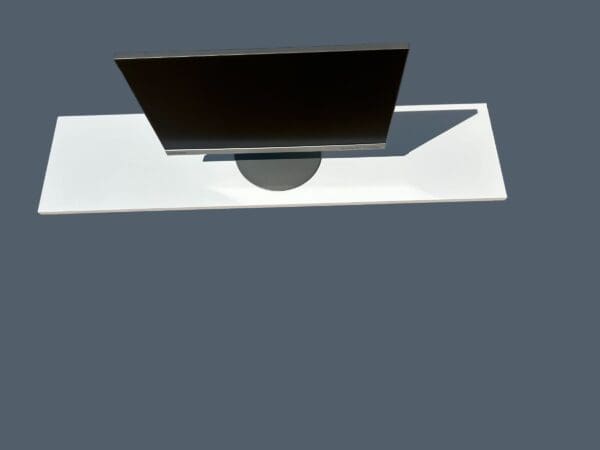 Computer Monitor Stand Table New! Rotating Turntable - Custom Size Swivel Lazy Susan in Gray White or Brown Laminate - Image 3