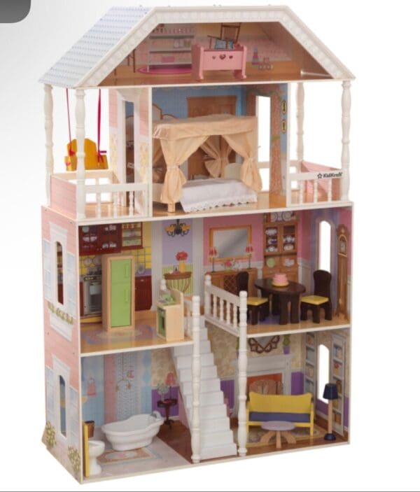 Square Lazy Susan for Doll Houses Covered in a Black or Pink Colored Vinyl - Custom Size Wood Turntable - Image 6