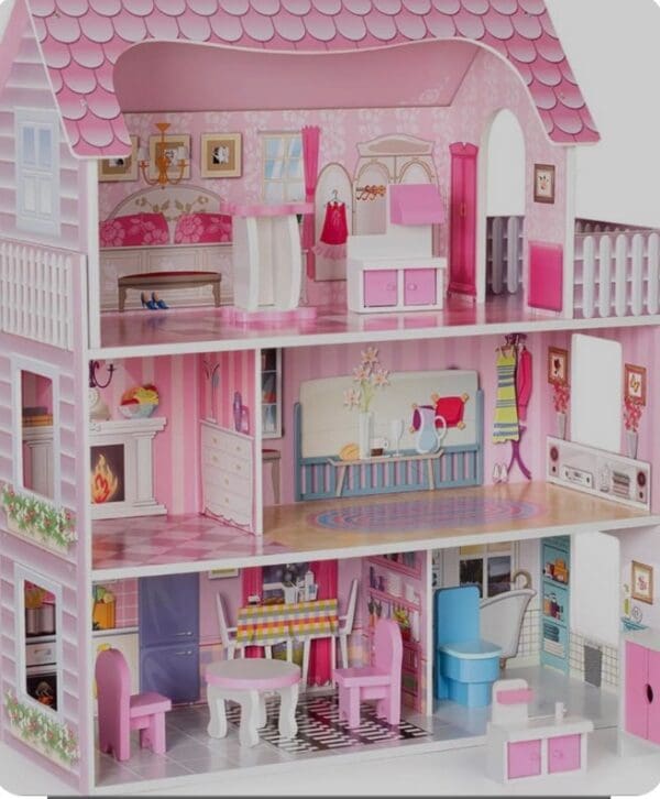 Square Lazy Susan for Doll Houses Covered in a Black or Pink Colored Vinyl - Custom Size Wood Turntable - Image 9