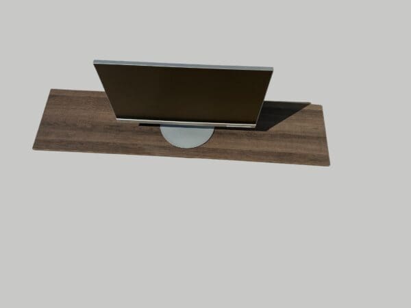 Computer Monitor Stand Table New! Rotating Turntable - Custom Size Swivel Lazy Susan in Gray White or Brown Laminate - Image 2