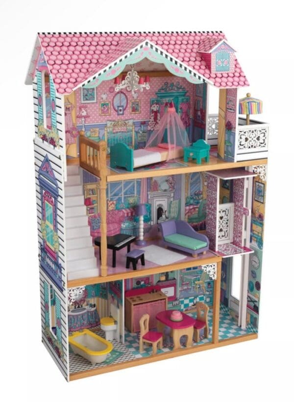 Square Lazy Susan for Doll Houses Covered in a Black or Pink Colored Vinyl - Custom Size Wood Turntable - Image 3