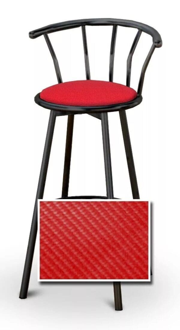 Bar Stools Black Metal Counter height 24" or 29" Commercial Vinyl Cushion 360 Swivel Barstools Chairs w Backrests and Footrest New Style!
