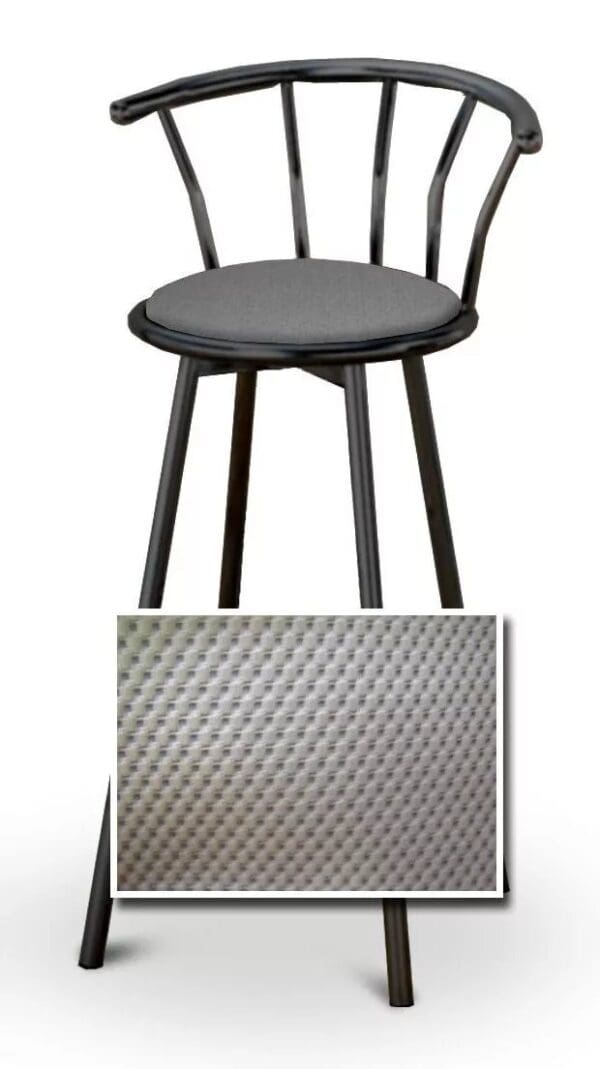 Bar Stools Black Metal Counter height 24" or 29" Commercial Vinyl Cushion 360 Swivel Barstools Chairs w Backrests and Footrest New Style! - Image 5
