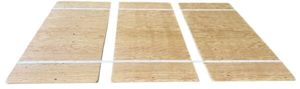 Bed Slats Split Frame King Size 3/4" Thick Heavy Duty Multi-Ply Plywood Platform Replacement Boards - Custom Width with White Strapping - Image 2