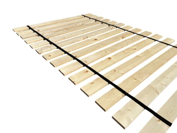 Bed Slats Full Size Specialty with 2" Closely Spaced Boards - Use for a Mattress Without a Box Spring - Custom Width Thick Black Strapping - Image 2