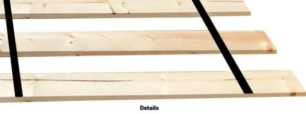 Twin Size Bed Slats Custom Width Black Strapping Bed Slats / Bunkie Board Support - Image 3