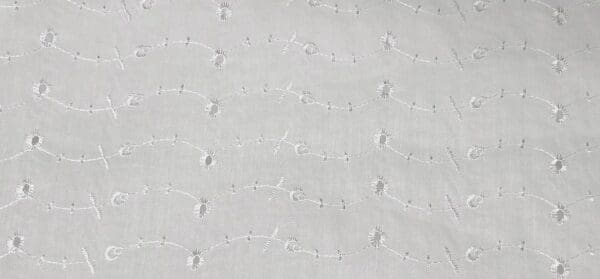 NEW!  TWIN SIZE White Eyelet with Embroidered Design Princess Canopy Bed Fabric Top - Image 4