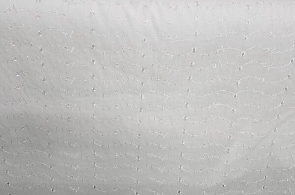 NEW!  TWIN SIZE White Eyelet with Embroidered Design Princess Canopy Bed Fabric Top - Image 3