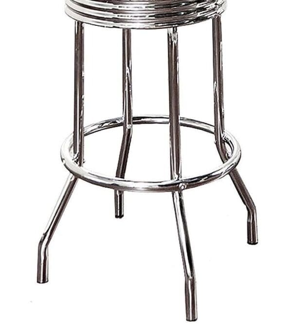 Bar Stool Set Retro Style Chrome Stool with Hot Pink Glitter Vinyl - 24" or 29" Tall - Image 2