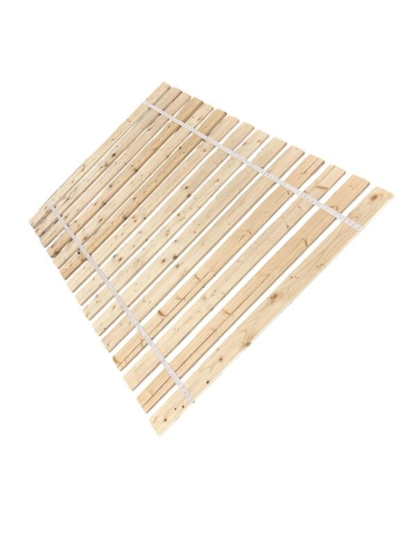Bed Slats Full Double Size w Insulator Pad Closely Spaced Boards for a Mattress w or without a Box Spring Custom Width w Thick Black Straps